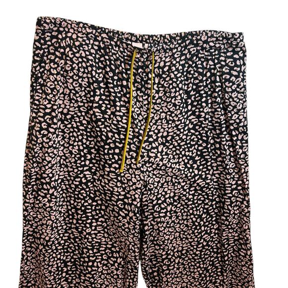Y2K Victoria's Secret Lounge Pants XL Animal Print‎ Adjustable Gold Lace Hem - Picture 6 of 9